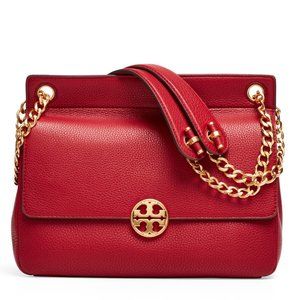 Tory Burch Red Chelsea Flap Shoulder Bag